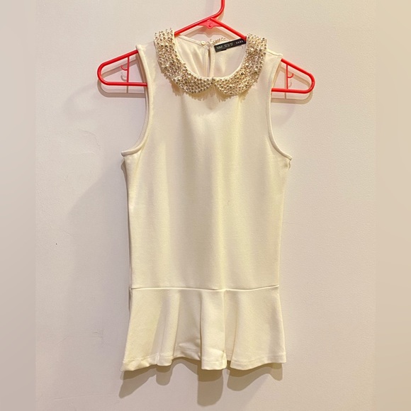 Zara beaded Peplum top - Picture 2 of 4